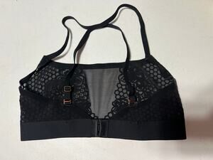 Soma Sheer Inked Black Bralette Small